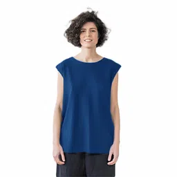 NOTWILD Women Solid Round Neck Cotton T-shirt-image-73