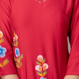 RAISHREE Women Floral Printed Regular Kurta with Trousers & With Dupatta image 2