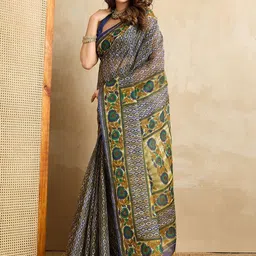 SHANVIKA Ethnic Motifs Print Pure Cotton Saree image 5