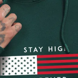 ADRO Men Printed Hooded Sweatshirt image 2