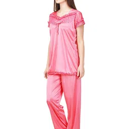 PHALIN Women Satin Night suits image 2