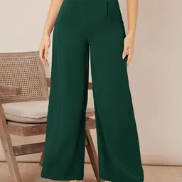 Kotty Women High-Rise Pleated Wide Leg Parallel Trousers-image-29
