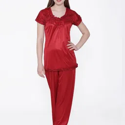 PHALIN Women Maroon Night suits-picture-40