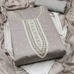 HERE&NOW Embellished Unstitched Dress Material-picture-39