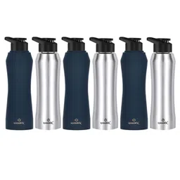 Speedex Navy Blue & Steel 6 Pieces Stainless Steel Water Bottle-1000ml-picture-12