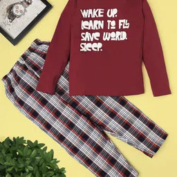 RAINE AND JAINE Girls Printed Round Neck Pure Cotton Night Suits-image-43