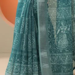 Libas Women Ethnic Motifs Woven Design Zari Saree image 2