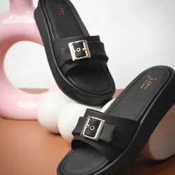 JM Looks Women Flatform Heel Sandals with Buckles-image-94
