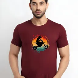 KaamBhari Graphic Printed Round Neck Regular Fit Cotton T-shirt-picture-40
