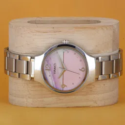 VIRAKTI Women Stainless Steel Bracelet Style Straps Analogue Watch H-23-PINK-V01 image 2