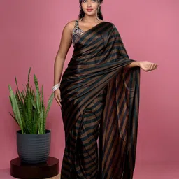HELLA FASHIONS Striped Saree-picture-12