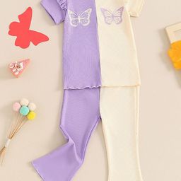 LULU & SKY Girls Colourblocked Pure Cotton Top With Trouser-picture-32