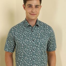 Allen Solly Men Floral Printed Pure Cotton Slim Fit Opaque Formal Shirt-picture-47