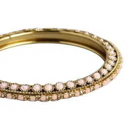 Anouk Set Of 4 Gold-Plated Stones-Studded & Beaded Kada Bangles image 3