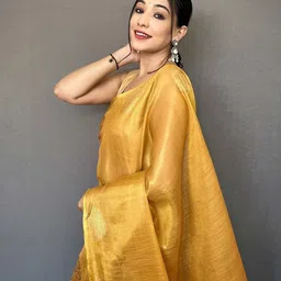 SWORNOF Zari Tissue Saree image 2