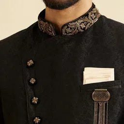 Manyavar Men Self-Design Long Sleeves Sherwani Set image 2