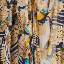 MISS HAUTE Floral Printed Pure Georgette Saree image 2