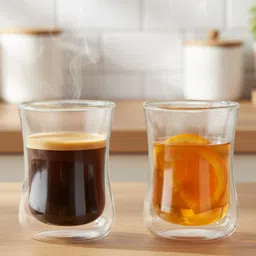 TASKHOUSE Transparent 2 Pieces Glass Dishwasher SafeCups 300ml-image-6