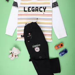 V-Mart Boys Striped T-shirt with Trousers-image-15