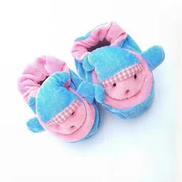 LMN CHILD CARE Unisex Kids Blue Cotton Booties-image-47
