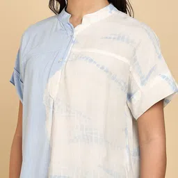 PinkTribe Tie and Dye Mandarin Collar Top image 2