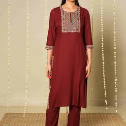 MEESAN Pashmina Ethnic Kurta Set-image-25