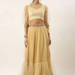 Ethnovog Ready to Wear Lehenga & Unstitched Blouse With Dupatta-picture-13