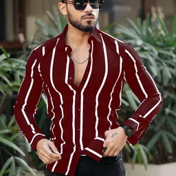 COMBRAIDED Men Striped Casual Shirt image 4