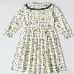 Bella Moda Girls Cotton Printed Fit & Flare Dress image 4