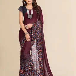 Moda Rapido Floral Poly Georgette Saree-picture-10