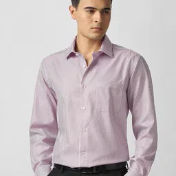 Van Heusen Men Vertical Striped Spread Collar Cotton Formal Shirt-picture-15