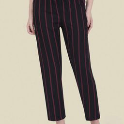 GO COLORS Women Striped Mid Rise Lounge Pants-picture-44