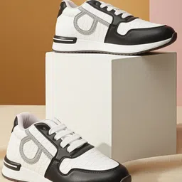 glitchez Women Textured Lace-Ups Sneakers-picture-26