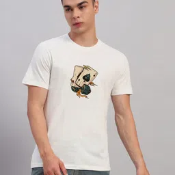 SWAGNOX Men Graphic Printed Round Neck Cotton T-shirt-image-69