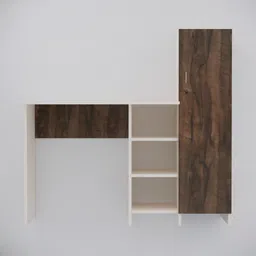 SPECIALITY PANELS White & Brown Engineered Wood Study Table image 3