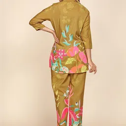 Maheshwar Printed Shirt Collar Tunic & Palazzos Co-Ords image 2