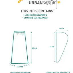 MYTRIDENT Blue Bath Robe With HeadWrap image 5