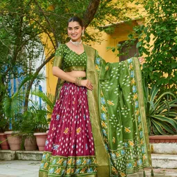 RUNAYA NX Printed Ready to Wear Lehenga & Unstitched Blouse With Dupatta-image-23
