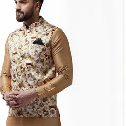 B BEN Sleeveless Self Design Men Jacket () image 3