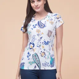 INUKA Women Floral Printed T-shirt-image-41