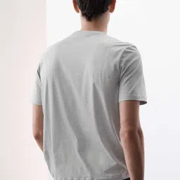 Marks & Spencer Men Solid Round Neck Pure Cotton Oversized T-shirt image 5