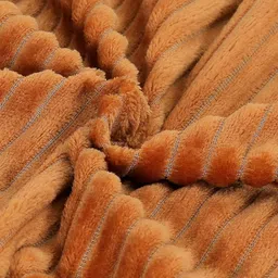 RD TREND Gold-Toned Set of 5 Striped Velvet Square Cushion Covers image 4