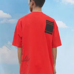 KNN Calcutta Unisex Printed Drop-Shoulder Sleeves Applique T-shirt image 3