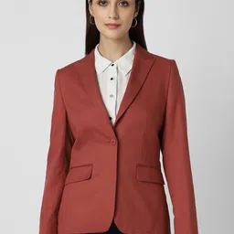 Van Heusen Woman Self Design Pure Cotton Single-Breasted Formal Blazer-picture-28