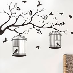 Asian royal Black Birds Printed Water Proof Wall Sticker-picture-29