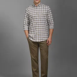 Louis Philippe Sport Men Opaque Checked Casual Pure Cotton Shirt image 4