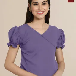 Mast & Harbour Women Pack Of 2 Puff Sleeves Top-picture-39