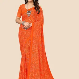 KANOODA Bandhani Printed Pure Georgette Saree-picture-28