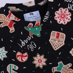 YK X Minute Mirth Girls Print Extended Sleeves Cotton Top image 3