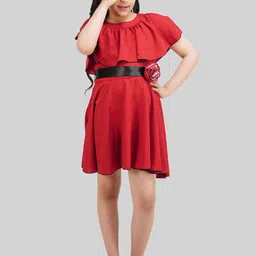 BEING NAUGHTY Girls Crepe Fit & Flare Dress-image-87